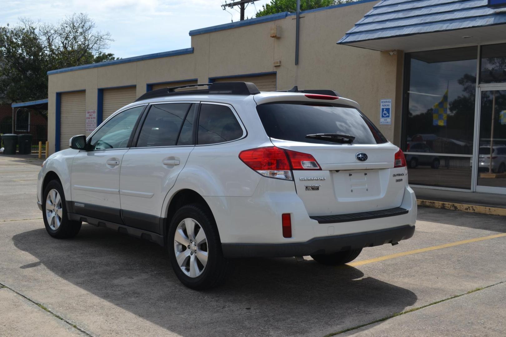 2011 Satin White Pearl /Warm Ivory Leather Interior Subaru Outback 3.6R Limited (4S4BREKC2B2) with an 3.6L H6 DOHC 24V engine, 5-Speed Automatic transmission, located at 1355 North 11th Street, Beaumont, 77702, (409) 832-0006, 30.094290, -94.130096 - Photo#1